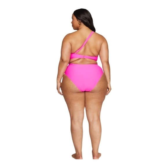 FASHION TO FIGURE Silvana One Shoulder Cutout Monokini Size 2 - Picture 2 of 4